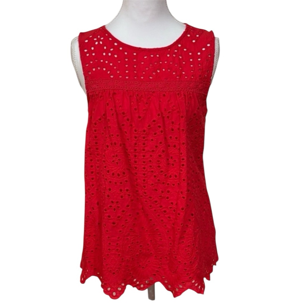 Maurices Red Eyelet Tank Top